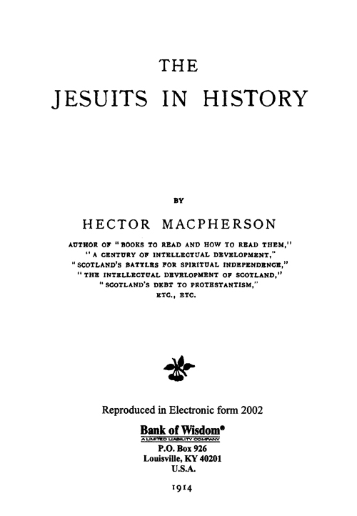 The Jesuits in History